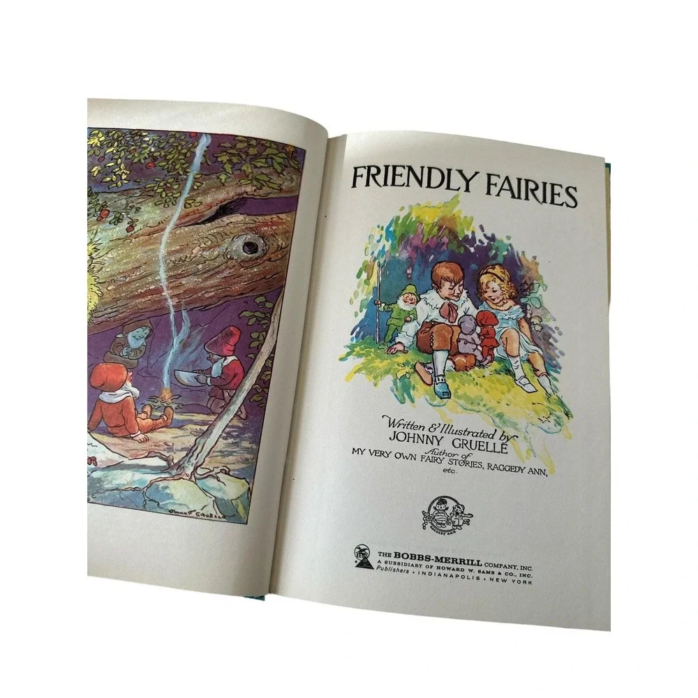 Raggedy Ann And Raggedy Andy's Friendly Fairies By Johnny Gruelle 1960 VG Hardco